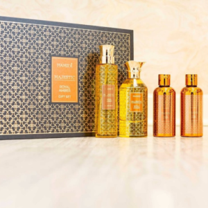 بكج هدايا رويال عنبر مكون من 4 قطع فاخم وراقي جداً